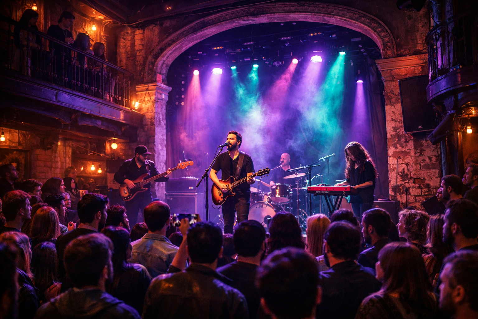 İstanbul'da canlı müzik sahne performansı