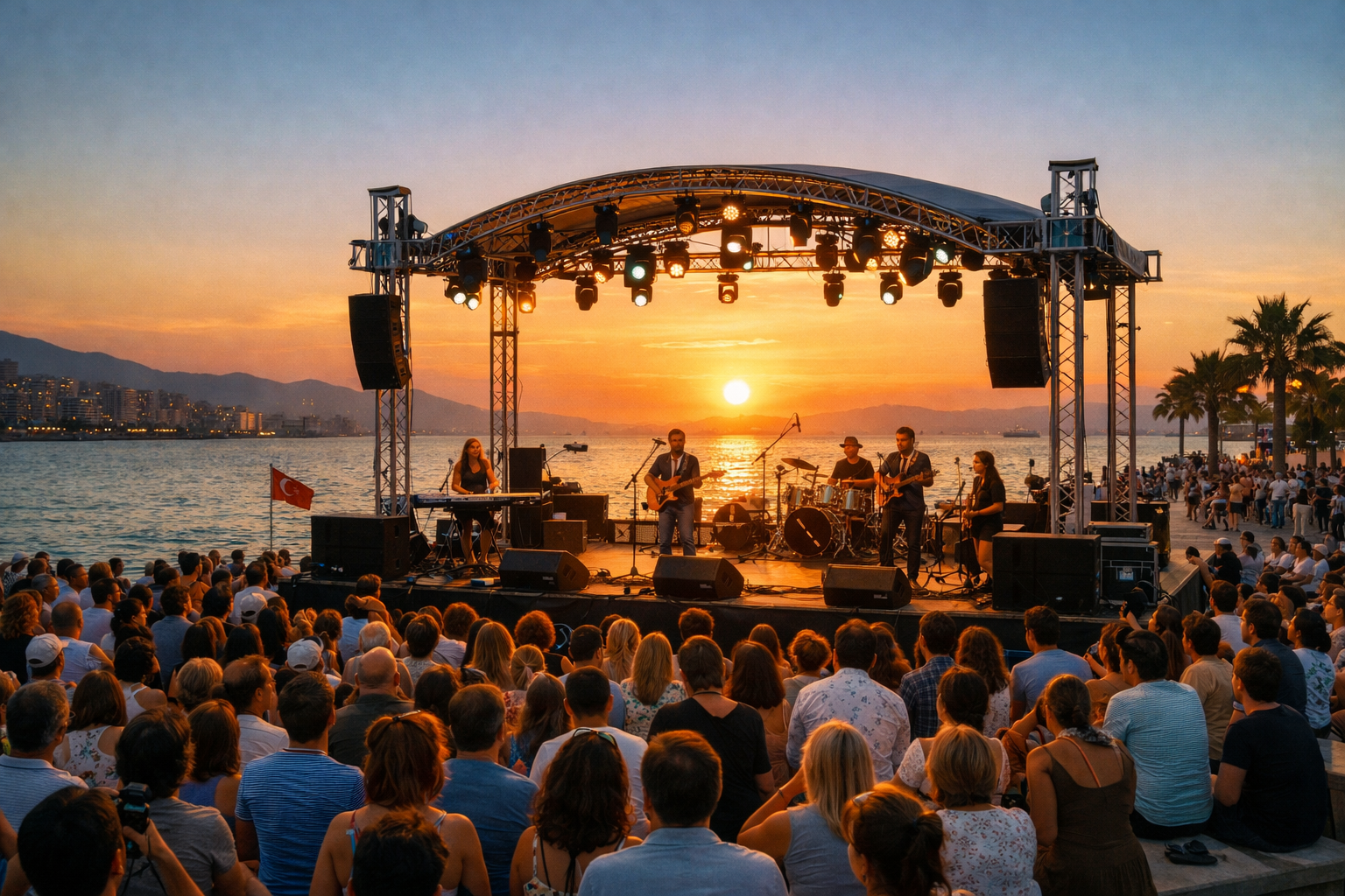 İzmir sahilinde açık hava konseri