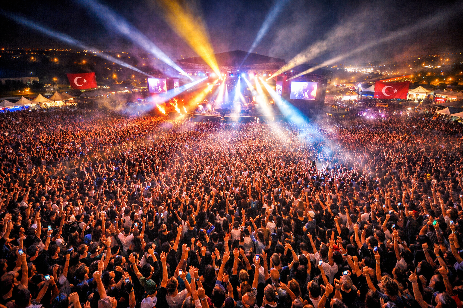 Festival kalabalığının enerjisi ve tempo dinamikleri